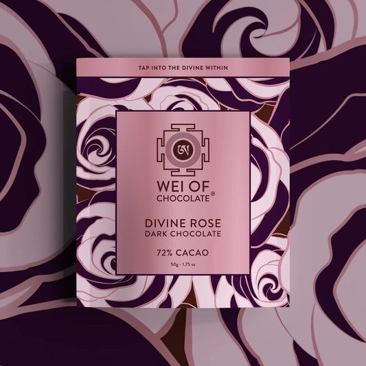 Divine rose dark chocolate bar