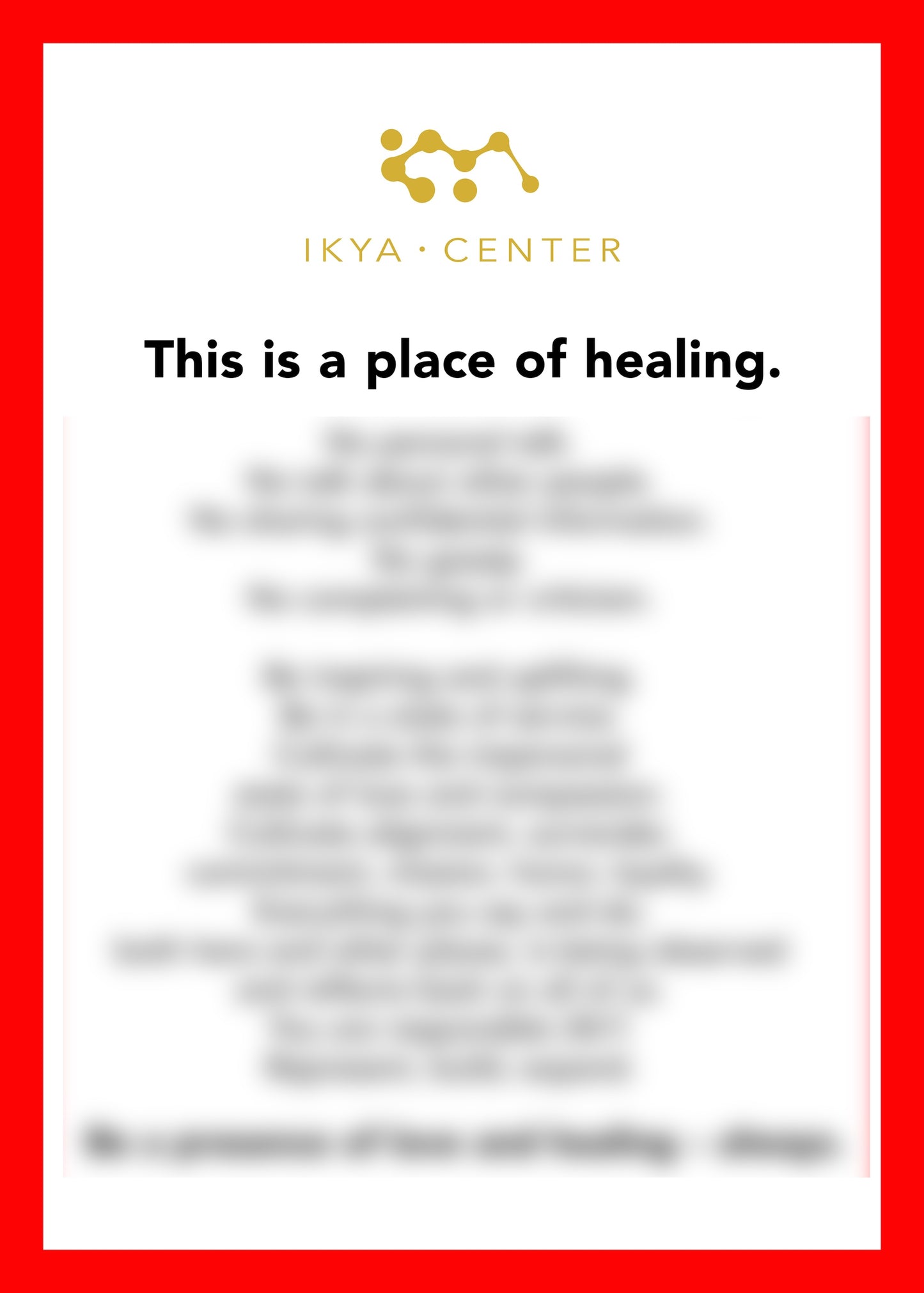 IKYA Center tempelstate temple state plakat poster